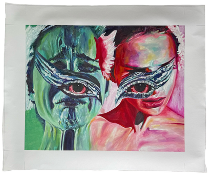 Black Swan Rolled Canvas Print