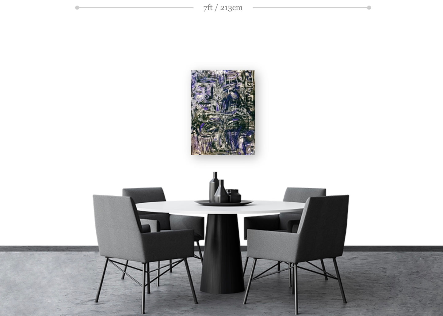Basquiat Chomp Rolled Canvas Print