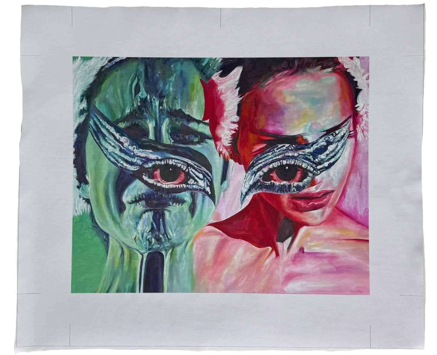 Black Swan Rolled Canvas Print