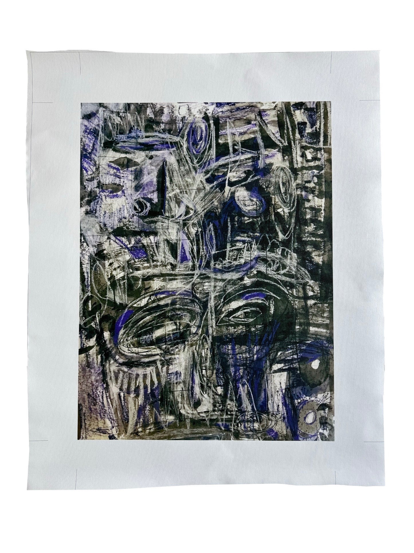 Basquiat Chomp Rolled Canvas Print