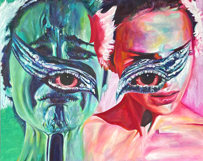 Black Swan Rolled Canvas Print