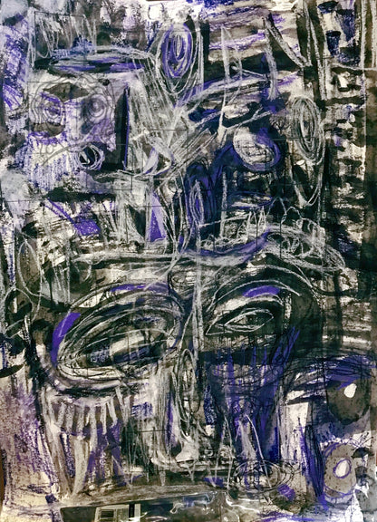 Basquiat Chomp Rolled Canvas Print