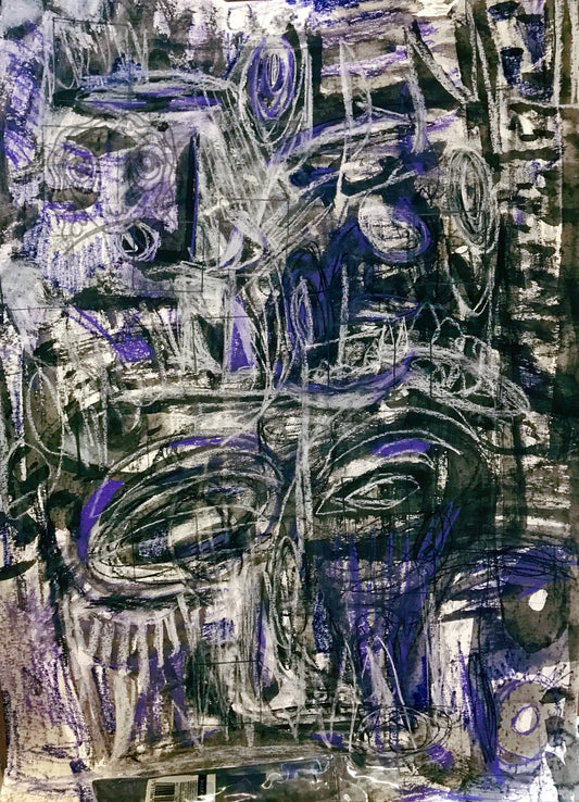 Basquiat Chomp Rolled Canvas Print