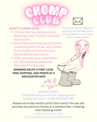 CHOMP CLUB: MONTHLY MAIL